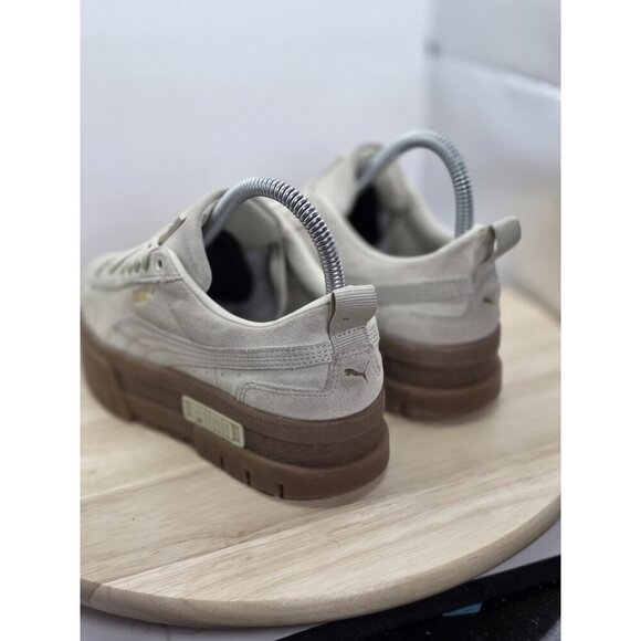 Puma Mayze Oatmeal Platform Shoes Sneakers Suede Size 6 380784-06 - Picture 7 of 9